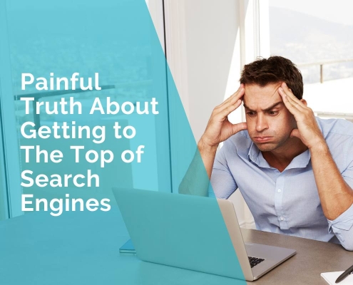 Business owner looking frustrated over his website Search Engine ranking