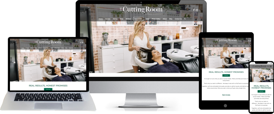 The Cutting Room Hairdressing website