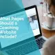 What pages should a coaching website include